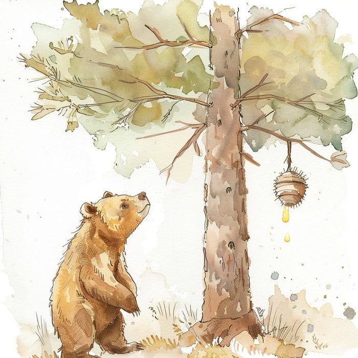 Cómo el oso Gruñín consiguió su miel – cuento infantil